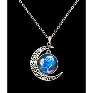 Aries Zodiac Sign Horoscope Pendant Necklace Silver Tone